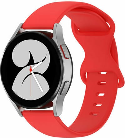 By Qubix - Geschikt voor Garmin bandje - Geschikt voor Garmin Vivoactive 4 / 4L - Solid color sportband - Rood - Smartwatch bandje 22mm