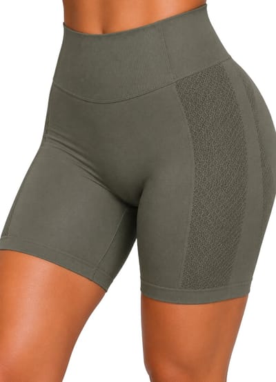 SparkNine Sculptfit sport short fitness - dames - S - groen - hoge taille & buttlift - shapend - hoog elastisch naadloos - ademend