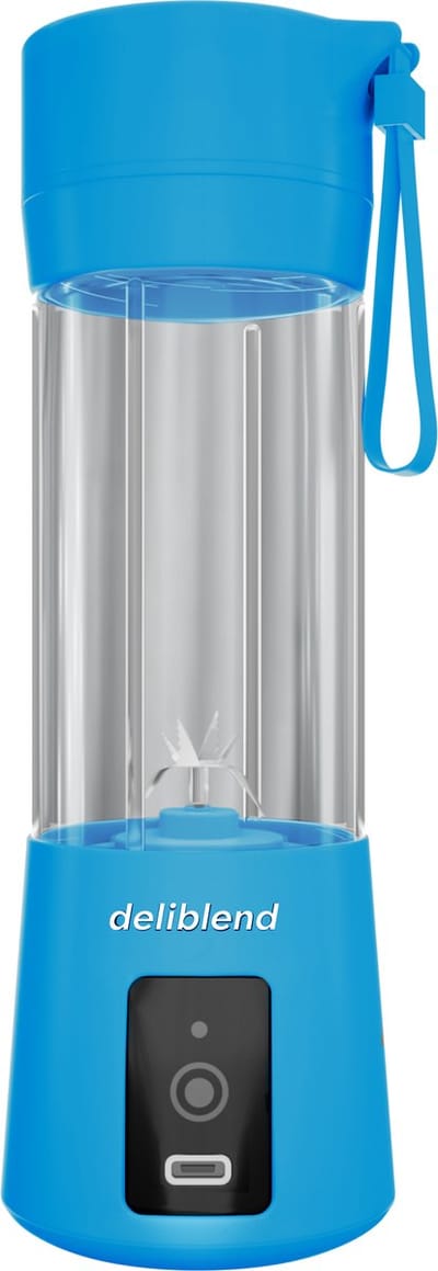 Deliblend® Oplaadbare Blenders - Kleine Blender - Draadloze Blender - Mini Blender To Go - Portable Blender - Draagbare Blender - Ocean Blue