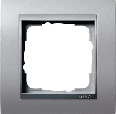 Afdekraam 1-voudig - Schakelaarafdekking - Installatie afwerking - Onbreekbaar materiaal - 9x9 cm - Aluminium