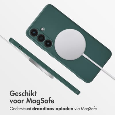 imoshion Hoesje - Geschikt voor Samsung Galaxy S24 - Color Backcover met Magnetische Ring - Donkergroen