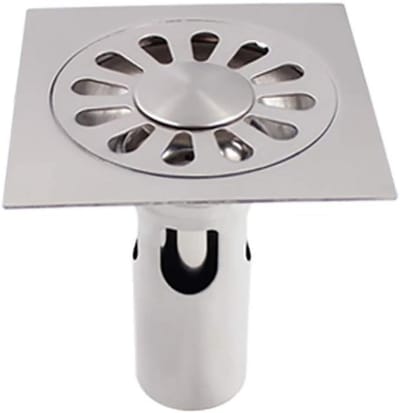 Ronde Vloerafvoer RVS 100x100 mm met Geurstopper voor Douche en Badkamer