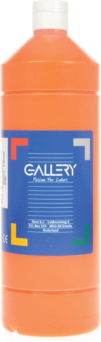Gallery plakkaatverf, flacon van 1 l, oranje 6 stuks