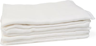 Biologische luiers 70x70cm van 100% katoen, spuugdoeken zonder optische witmakers, huidvriendelijk en absorberend, 5 stuks, wit