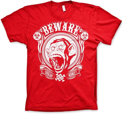 Hybris Urban M'on-key T-shirt Rood