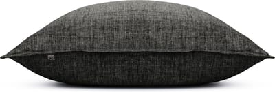 Zohome Kussensloop Lino - Kussenhoes van 60x70 cm - 1 stuk - 100% Katoen - Zwart