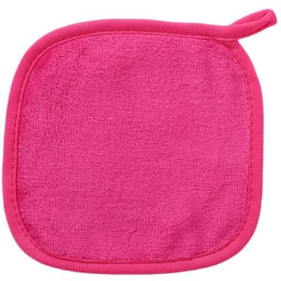 1 stuks Make-upverwijderingspads Handdoek, Randontwerp, Herbruikbaar, Zachte & Hydraterende Reinigingsdoekjes rozerode kleur