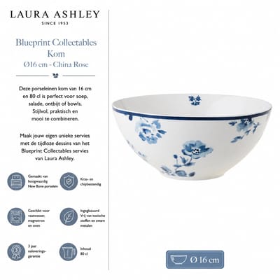 Laura Ashley Blueprint Collectables Kommen - Schaaltjes - Ø16 -cm - China Rose