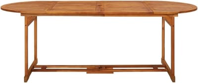 Houten Eettafel - Buitenmeubel Massief - Tuin Feesttafel - Rustieke Houtnerf - 220x90x75cm - Bruin