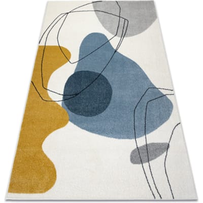 Kleden Rugsx Tapijt FUSION 7158 wit / Geel / 80x150 cm