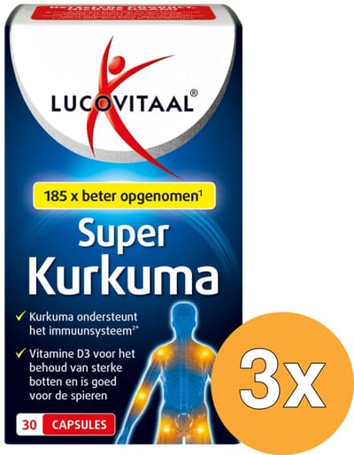 3x Lucovitaal Kurkuma X-tra Krachtig (30 capsules