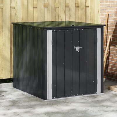 vidaXL - Tuinopslagdoos - Zwart - 101,5 - x - 107 - x - 100 - cm - Staal