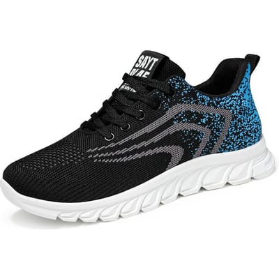 Sportschoenen Heren Lente Nieuwe Hardloopschoenen Ademend Koreaanse Stijl Trendy Casual Schoenen Mode Veterschoenen Heren 44 black