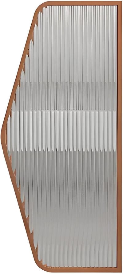 Urinoir Privacyscherm - Toilet Scheidingswand - Openbare Ruimtes - Semi-transparant Glas - 120cm Hoog - Roségoud