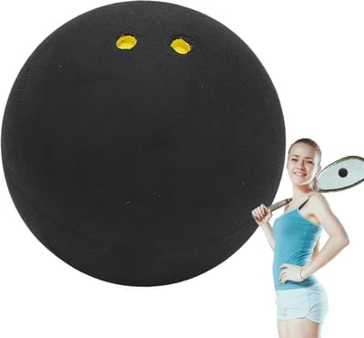 Squashbal Dubbele Punt - Wedstrijdbal Rubber - Sport Training - Consistente Sprong - 38 mm - Geel