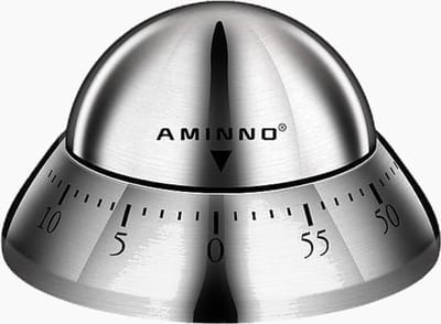 RVS Kookwekker - Eierwekker - Kookwekker analoog metaal - Ei wekker - Egg timer - Keuken - Instelbaar tot 60 minuten