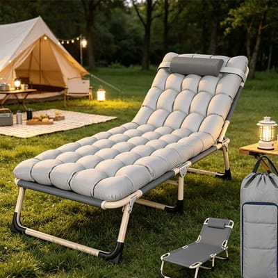 Opvouwbaar terrasbed, Opvouwbaar bed voor binnen/buiten, Opvouwbaar bed voor thuis, Draagbaar opvouwbaar bed