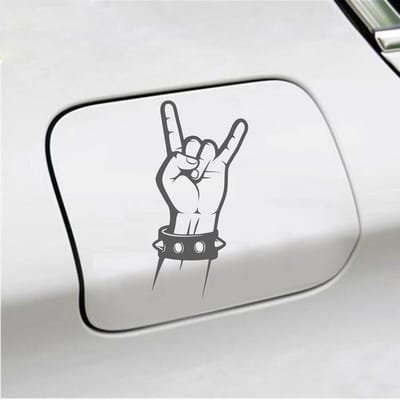Bumpersticker - Rock N Roll - 16 X 10 - Antraciet
