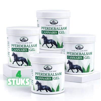 PULLACH HOF - Paardenbalsem - 4 Stuks - Cannabis Gel - 250 ml - Spieren en Gewichts pijnen