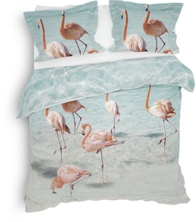 Heckettlane Madiki Dekbedovertrek - Lits-Jumeaux XL - Dekbedovertrek van 100% Katoen-Satijn - 260x200-220 cm - Roze