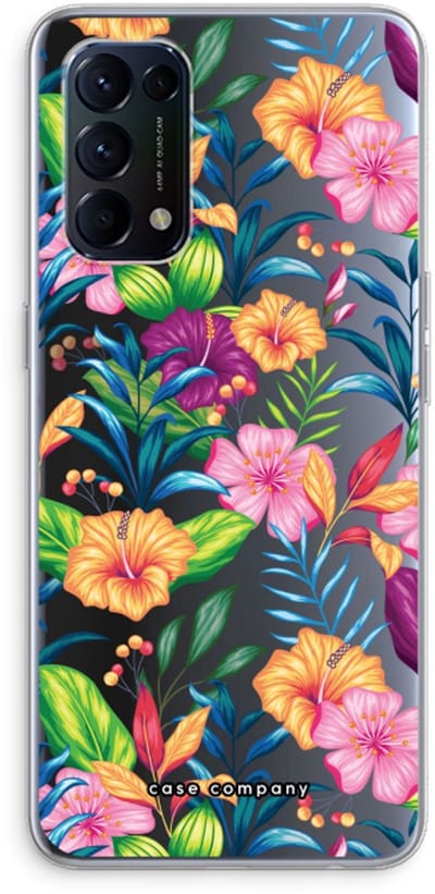 Case Company® - Hoesje geschikt voor Oppo Find X3 Lite hoesje - Tropisch 2 - Soft Cover Telefoonhoesje - Bescherming aan alle Kanten en Schermrand