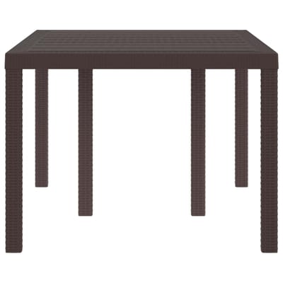 vidaXL Tuinstafel Bruin 150 x 100 x 73 cm poly rattan