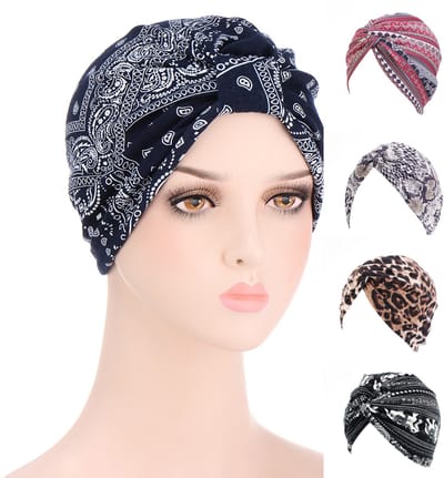 4 Stuks Hoofddeksel - Tulband- Muts - Chemo - Beanie / Beenie - Zomer Mutsje - LOUZIR