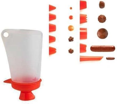 Deco Pocket spuitzak met spuitmondjes, rood - Mastrad