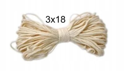 Kwast voor kaarsen 20m 3x18 bijenwas - hoogwaardig