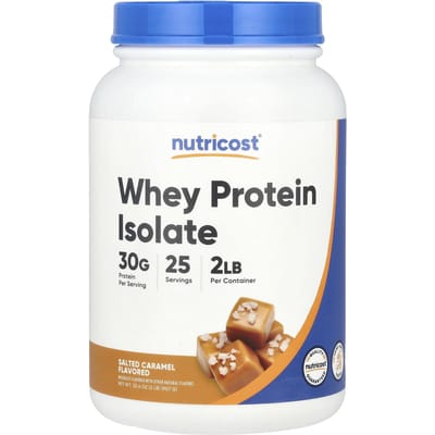 Nutricost, isolat de protéine de lactosérum, caramel salé, 907 g (2 lb)
