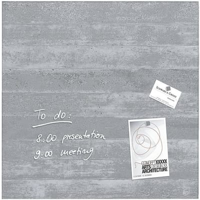 Sigel glasmagneetbord - Artverum - 48x48cm - betondesign - SI-GL168