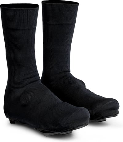 GripGrab - Flandrien Knitted Waterproof Wielren Overschoenen Waterdichte Gebreide Race Fiets Overschoenen - Unisex - Zwart - Maat M (39-41)