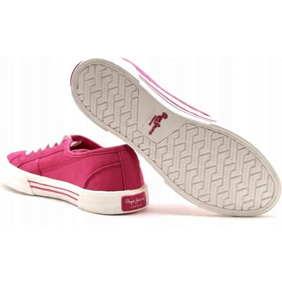 Pepe Jeans Sneakers Dames Vetersluiting Roze Materiaal 36 Awe beige