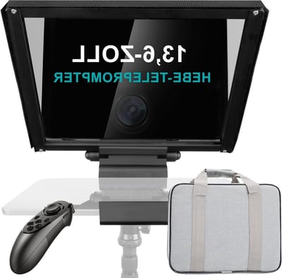 Teleprompter 16 inch - Opvouwbare Prompter - Video Opnames Maken - 70/30 Glas - 16 inch - Zwart