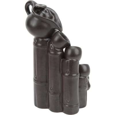 Brûleur d'encens cascade Design Théière Ambiance Sereine Soulager l'Anxiété Aide au Sommeil Brûleur d'Encens à Refoulement Largement Utilisé black
