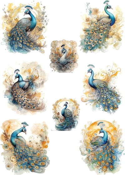 Pauw rijstpapier - Decoupage papier - Meubel renovatie - Zichtbare vezels - 29x40 cm - Natuurlijk wit