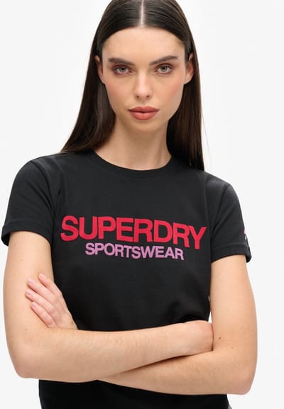 Superdry - Aansluitend Sportswear T-shirt met logo - Dames - T-shirts