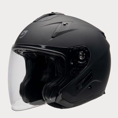MOTOBLOUZ SODDY Scooterhelm - Motorhelm - Jet Helm voor Vespa, Scooter, Motor Brommer & Snorfiets - Volledig zwart - S