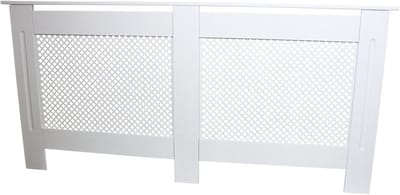 Luxe Radiatorombouw Wit MDF met Trellis Grill - Moderne Verwarming Kast