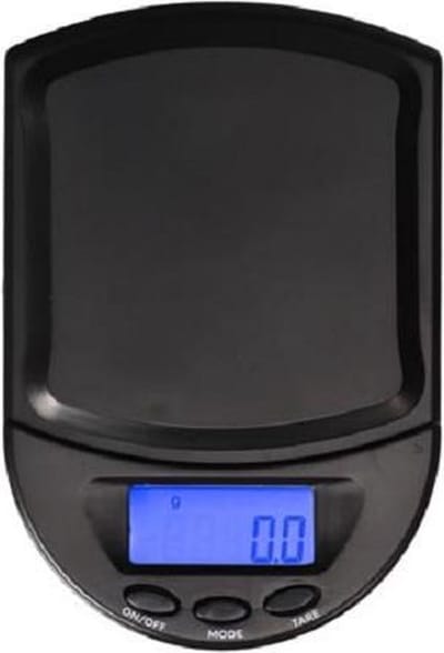 Perel Precisieweegschaal, digitaal, 0.1 g tot 500 g, tarrafunctie, automatische uitschakeling, lcd-scherm met achtergrondverlichting, zwart