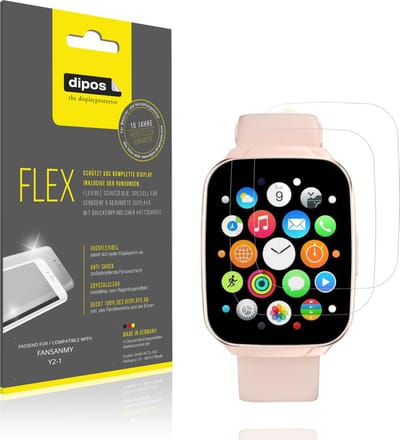 dipos – 2x Beschermfolie geschikt voor FANSANMY Y2-1 | 3D Full Cover Screenprotector | 100% Passend