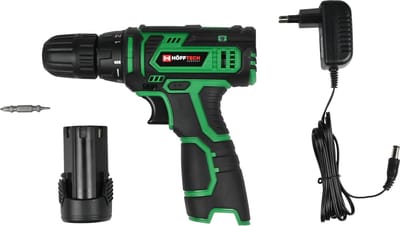 Hofftech Accu boormachine - 12V - Li-ion - LED-lamp - Soft grip - Inclusief accessoires