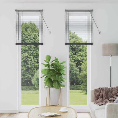 vidaXL Venetiaanse jaloezie Donkergrijs 220 x 55 cm 25 mm Aluminium