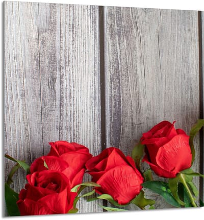 TMK ArtDeko - Glasplaat voor Keuken - 60x65 cm - Rood - Hartglas Bescherming
