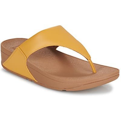FitFlop Lulu lederen teenslipper microwobbleboard-zool technologie