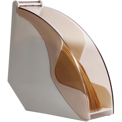 Plastic Koffiefilterhouder met Deksel Filterpapier Stofbestendige Opbergdoos Dispenserrek Wit wit