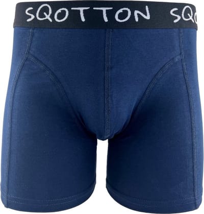 Boxershort - SQOTTON® - Basic - Marineblauw - Maat M