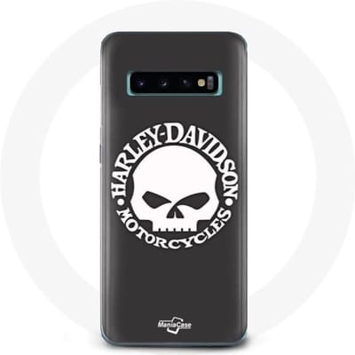 Hoesje - Harley Davidson Motors - Samsung Galaxy S10 Edge - Flexibel - Zwart - Doodshoofd
