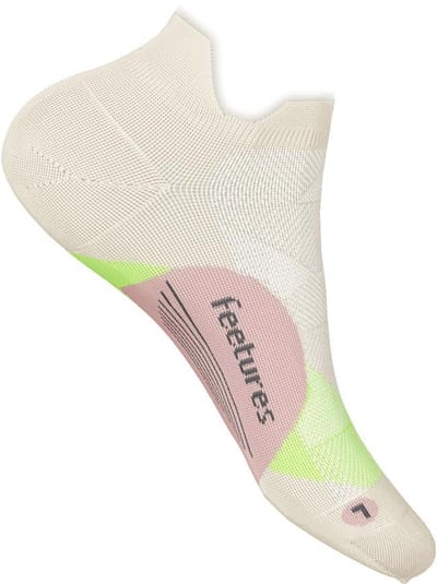 Feetures - Elite Light Cushion No Show Tab - Sandy Melon - Beige / SMALL