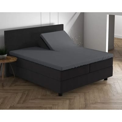 Dreamhouse Hoeslaken Splittopper Dubbel Jersey Antraciet - 160 x 200/220 cm + 20 cm hoekhoogte